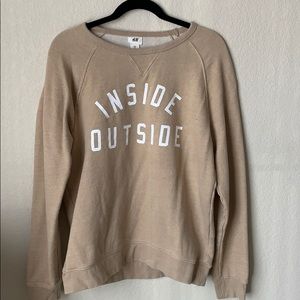Unisex Beige “INSIDE OUTSIDE” Pullover